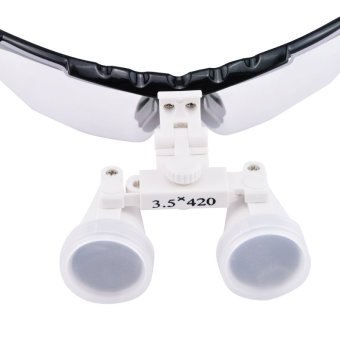 Black 3.5X 420mm Dentist Dental Surgical Medical Binocular Loupes Optical Glass Loupe
