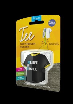 Flipper Tee ที่ครอบแปรงสีฟัน Tee Believe in Yourself - สีดำ