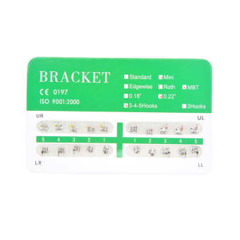 นิวฟันทันตแพทย์ทันตกรรมจัดฟันในกุมารวงเล็บมินิ MBT 022 3 ตะขอ-20ชิ้น/แพ็ค