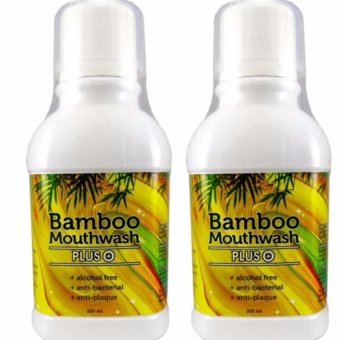 Bamboo mouthwash Plus น้ำยาบ้วนปาก แบมบูเม้าท์วอช พลัส หมดปัญหากลิ่นปาก คราบพลัค หินปูน 2 ขวด (300 ml./ขวด)