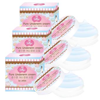 Jellys Pure Underarm Cream ครีมรักแร้ขาว ลดกลิ่นเต่า เจลลี่ ขนาด 50 กรัม (3 กระปุก)