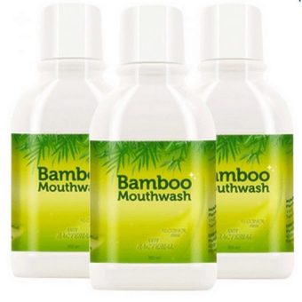 Hylife Bamboo mouthwash น้ำยาบ้วนปาก ขจัดคราบหินปูน ชา กาแฟ (300 ml.) 3 ขวด