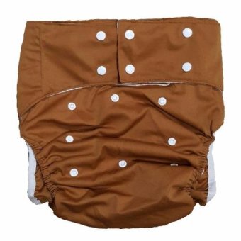 BABYKIDS95 ผ้าอ้อมผู้ใหญ่ ซักได้ กันน้ำ รอบเอว 23-38นิ้ว (สีน้ำตาล)