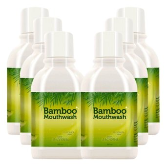 Hybeauty Bamboo Mouthwash น้ำยาบ้วนปาก ระเบิดคราบหินปูน แบมบู 300 ml. (6 ขวด)