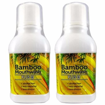 Bamboo mouthwash Plus น้ำยาบ้วนปาก แบมบูเม้าท์วอช พลัส หมดปัญหากลิ่นปาก คราบพลัค หินปูน (300 ml. x 2 ขวด)