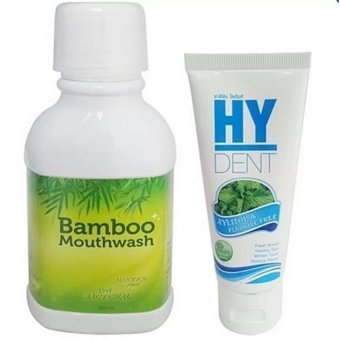 Bamboo mouthwash 300ml. + HY DENT Set ดูแลสุขภาพปาก 80 g.