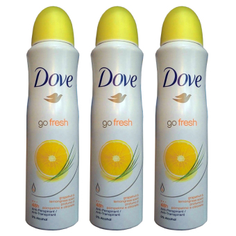 Dove Go Fresh Anti-Perspirant Deodorant Spray Grapefruit & lemongrass Scent 150ml (3 ขวด)