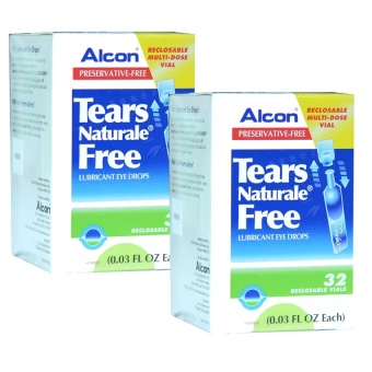 ALCON Tears Naturale Freeน้ำตาเทียม ไม่มีสารกันบูด0.03 FL.OZ (0.8 ml) 2กล่อง