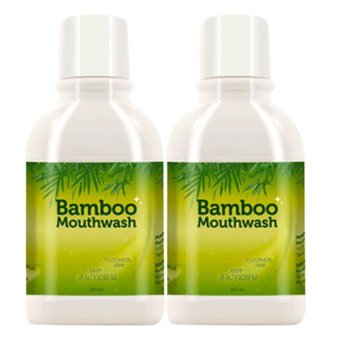 Bamboo mouthwashน้ำยาบ้วนปากบูเม้าท์วอช ขจัดคราบหินปูน ชา กาแฟ300 ml. (2ขวด)