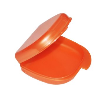 Red Dental Orthodontic Retainer Denture mouthguard Case Box (Intl)