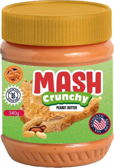 Mash Cruncky Creamy Peanut Butter 340g แมช พนทเนยถวชนดละเอยด และ