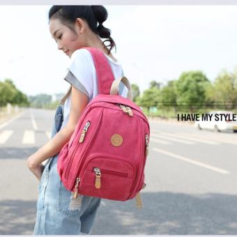 Bag Gammon Voyager กระเป๋าเป้ สะพายหลัง ผ้าแคนวาส (ชมพู) Bag Gammon Voyager กระเป๋าเป้ สะพายหลัง ผ้าแคนวาส (ชมพู)