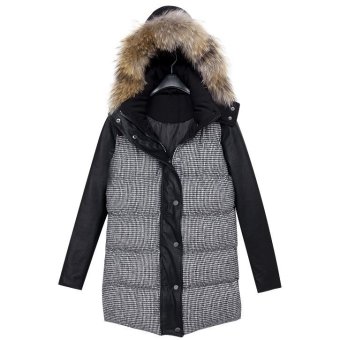Over Coat เสื้อโค้ทกันหนาวสีดำหนาซับขนเป็ดมีหมวกฮู้ดใส่ติดลบได้ Over Coat เสื้อโค้ทกันหนาวสีดำหนาซับขนเป็ดมีหมวกฮู้ดใส่ติดลบได้