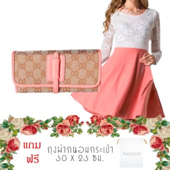 Nuchon Bag GuCi&Belt กระเป๋าสตางค์ ใส่มือถือ GB Smart Wallet Iphone 6 Plus Size M/Lightpink แถมฟรี ถุงผ้าถนอมกระเป๋าสตางค์ รุ่น NCW-001-White Nuchon Bag GuCi&Belt กระเป๋าสตางค์ ใส่มือถือ GB Smart Wallet Iphone 6 Plus Size M/Lightpink แถมฟรี ถุงผ้าถนอมกระเป๋าสตางค์ รุ่น NCW-001-White