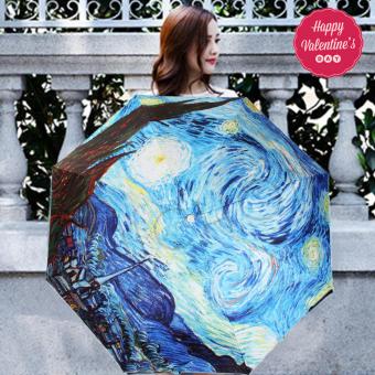 NUCHON ร่มพับ 2 ตอนกัน UV โครงไฟเบอร์กลาส ลายราตรีประดับดาว สีฟ้าอ่อน รุ่น N07007 - The Starry Night -LightBlue NUCHON ร่มพับ 2 ตอนกัน UV โครงไฟเบอร์กลาส ลายราตรีประดับดาว สีฟ้าอ่อน รุ่น N07007 - The Starry Night -LightBlue