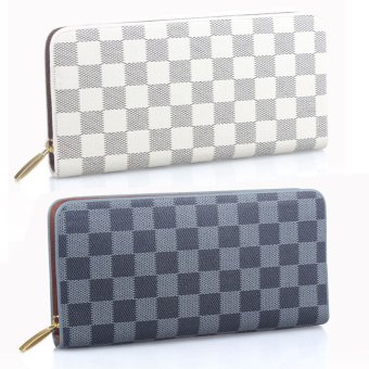 Nuchon Bag SET 2 Women Wallet กระเป๋าสตางค์ใส่มือถือ Iphone6Plus Size M รุ่น Damier-White/Black Nuchon Bag SET 2 Women Wallet กระเป๋าสตางค์ใส่มือถือ Iphone6Plus Size M รุ่น Damier-White/Black