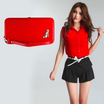 Nuchon Bag กระเป๋าสตางค์ ใส่มือถือ Smart Wallet Iphone 6 Plus Size L (Red) Nuchon Bag กระเป๋าสตางค์ ใส่มือถือ Smart Wallet Iphone 6 Plus Size L (Red)