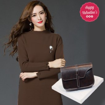 NuChon Bag กระเป๋าแฟชั่น กระเป๋าสะพายข้างสีน้ำตาลเข้ม แบบมีหูหิ้ว รุ่น MiniBags/ BrownChoc NuChon Bag กระเป๋าแฟชั่น กระเป๋าสะพายข้างสีน้ำตาลเข้ม แบบมีหูหิ้ว รุ่น MiniBags/ BrownChoc