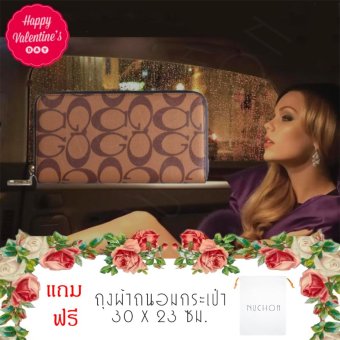 Nuchon Bag กระเป๋าสตางค์ใส่มือถือ Iphone6Plus Nuchon Women Wallet Size M รุ่น Goach/Brow แถมฟรี ถุงผ้าถนอมกระเป๋าสตางค์ รุ่น NCW-001-White Nuchon Bag กระเป๋าสตางค์ใส่มือถือ Iphone6Plus Nuchon Women Wallet Size M รุ่น Goach/Brow แถมฟรี ถุงผ้าถนอมกระเป๋าสตางค์ รุ่น NCW-001-White