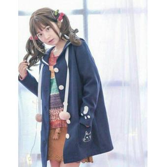 เสื้อกันหนาวลายLittle Cateคอซอง+ลูกตุ้มขนนิ่มๆ เสื้อกันหนาวลายLittle Cateคอซอง+ลูกตุ้มขนนิ่มๆ