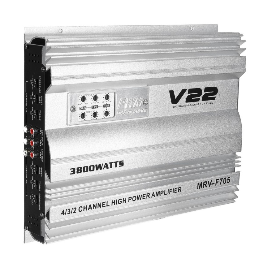 ดูภาพ 3800Watt 4-Channel MRV-705 Car Audio Power Amplifier 4/3/2CH AMP Aluminum Alloy - intl เพิ่มเติม 3800Watt 4-Channel MRV-705 Car Audio Power Amplifier 4/3/2CH AMP Aluminum Alloy - intl