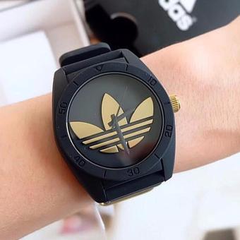 Adidas นาฬิกาแบรนด์ดังจาก USA ของแท้ 100% รุ่น ADH2912 สีดำ/ทอง บุรุษและสตรี