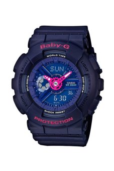 Casio Baby-G BA-110PP-2A Hourly Time Signal Women#39;s Watch Purple