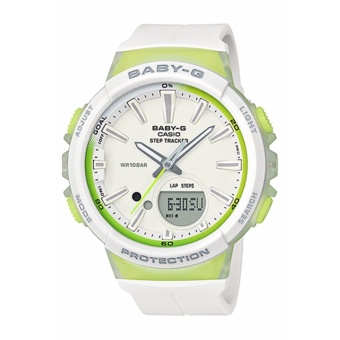 Casio Baby-G นาฬิกาข้อมือผู้หญิง สายเรซิ่น รุ่น BGS-100-7A2 - สีขาว