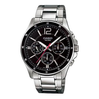 Casio Standard นาฬิกาข้อมือผู้ชาย สายแสตนเลส รุ่น MTP-1374D-1AV - Black