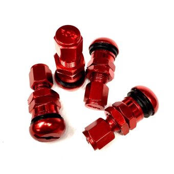 รูปภาพ เกี่ยวกับ CAR จุ๊บปิดลมยางอลูมิเนียม ชุดตัวผู้+ตัวเมีย(Red)