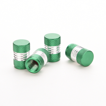 รูปภาพ เกี่ยวกับ Amango Car Motor Wheel Tire Valve Stem Cap Aluminum 4Pcs Green