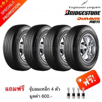 รูปภาพ เกี่ยวกับ Bridgestone ยางรถยนต์ รุ่น Duravis R611 ขนาด 215/70R15 จำนวน 4 เส้น (แถมฟรีจุ๊บเลสpacific 4 ตัว)