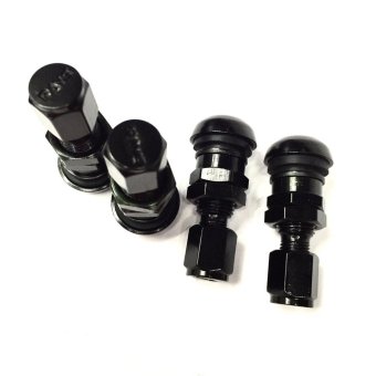 รูปภาพ เกี่ยวกับ CAR จุ๊บปิดลมยางอลูมิเนียม ชุดตัวผู้+ตัวเมีย (สีดำ)