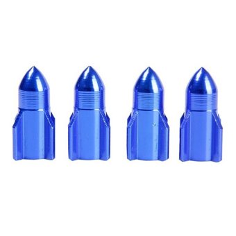 รูปภาพ เกี่ยวกับ Blue lans Tire Dust Valve Aluminum Alloy Stem Cap Set of 4