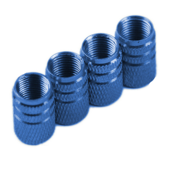รูปภาพ เกี่ยวกับ Amango Tire Wheel Air Stem Valve Caps Covers 4pcs Blue