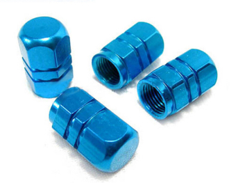 รูปภาพ เกี่ยวกับ Amango Hexagonal Alloy Dust Valve Caps for Mazda 2 3 5 6 MX5/RX7/RX8/MPS/CX7/MX6 4 Pieces (Blue)
