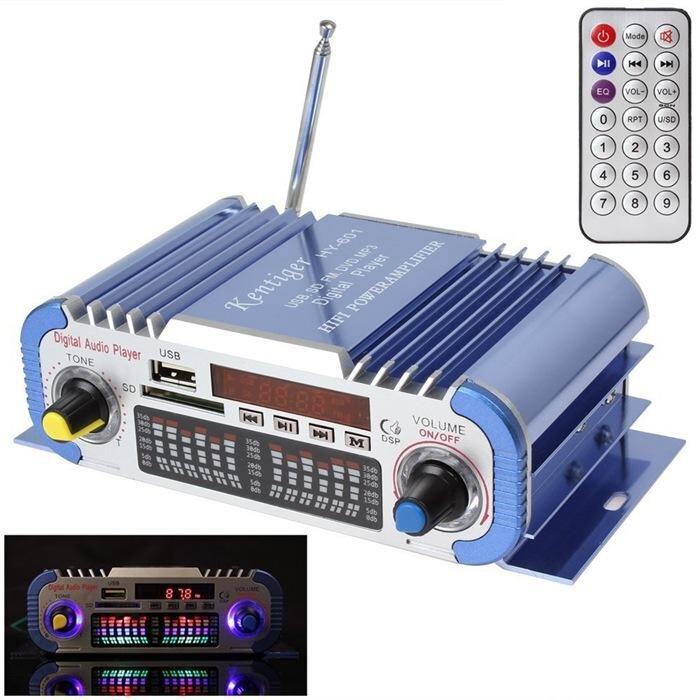 ดูภาพ New HY601 12V Car Audio Stereo Amplifier 2 Channel Hi-Fi Digital MP3 Player w/ LED Display - intl เพิ่มเติม New HY601 12V Car Audio Stereo Amplifier 2 Channel Hi-Fi Digital MP3 Player w/ LED Display - intl