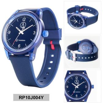 QQ Watch Blue Plastic Case Silicone Strap Mens NWT + Warranty RP10J004Y