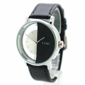 TOMI (2 Face) นาฬิกาข้อมือผู้ชาย-ผู้หญิงและเด็ก สายหนัง ทรงกลม หน้าปัด/2 Face ระบบเข็ม