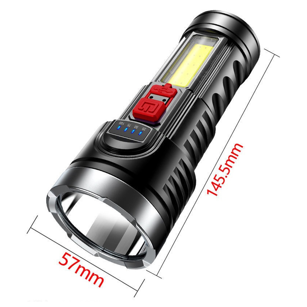 Cw Lm Powerful Usb Rechargeable Flashlight Modes Torch With