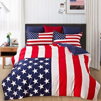 Bedding Cheap ผ้าปูที่นอน ชุดผ้านวม เกรด A 6 ฟุต 6 ชิ้น Flag 002, โปรโมชั่นพิเศษประจำปี 2016, ดีล เพื่อบ้านสวยและน่าอยู่ image