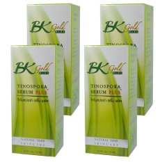 Bo Bongkosh BK Gold Plus Tinospora Serum Plus โบบงกช ไทโนสปอร่า เซรั่ม พลัส เซรั่มสมุนไพร ลดริ้วรอย คืนความกระจ่างใสเป็นธรรมชาติ 15ml. (4 กล่อง) Bo Bongkosh BK Gold Plus Tinospora Serum Plus โบบงกช ไทโนสปอร่า เซรั่ม พลัส เซรั่มสมุนไพร ลดริ้วรอย คืนความกระจ่างใสเป็นธรรมชาติ 15ml. (4 กล่อง)