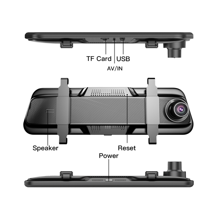 Anytek T12 กล้องติดรถยนต์ ติดกระจก หน้าจอสัมผัส 9.66 นิ้ว คมชัดกลางวัน กลางคืน พร้อมกล้องหลัง + อุปกรณ์เสริมสำหรับติดตั้งครบชุด 3 df1bfc64f2cfdbe80a1b601ed3eefe2d