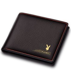 playboy man Fashion Wallet Young Leather Wallet (Coffe) - Intl
