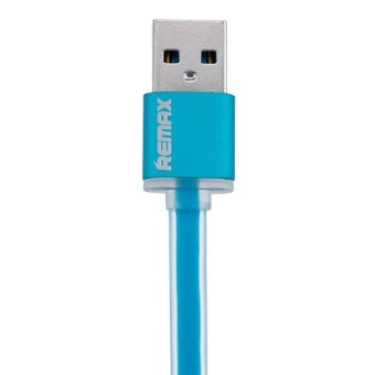 Remax® Aurora Lightning Cable 3ft 1M 2 in1 8Pin+Micro USB SYNC Charger Cord สายชาร์จ (Blue), โปรโมชั่นพิเศษประจำปี 2016, สายเคเบิ้ลและสายชาร์จ ราคาเริ่มต้นที่ 99บาท