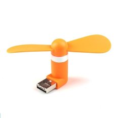 Wins พัดลม USB มินิสำหรับพกพา รุ่น USB &amp; Micro USB (สีส้ม)