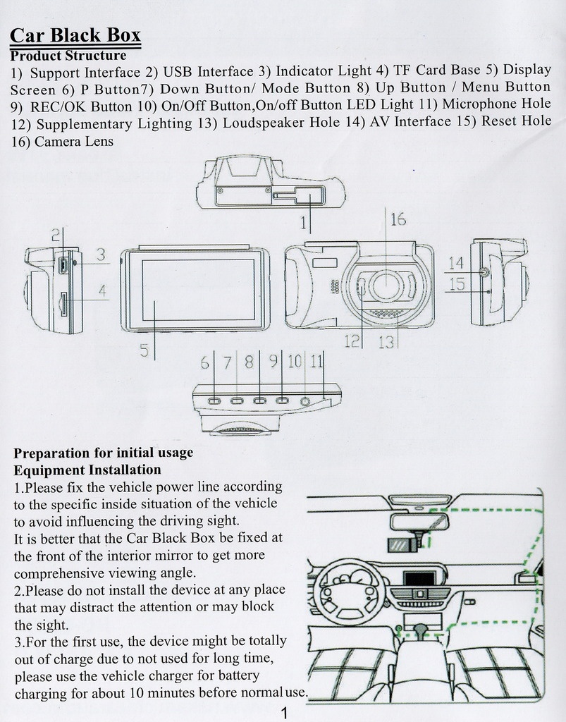 Nakamichi CAR DVR กล้องติดรถยนต์ FULL HD 1080P ชัดทั้งกลางวันและกลางคืน 15 S 100020466 322bf7437e2ef55bee7685605aa5127f