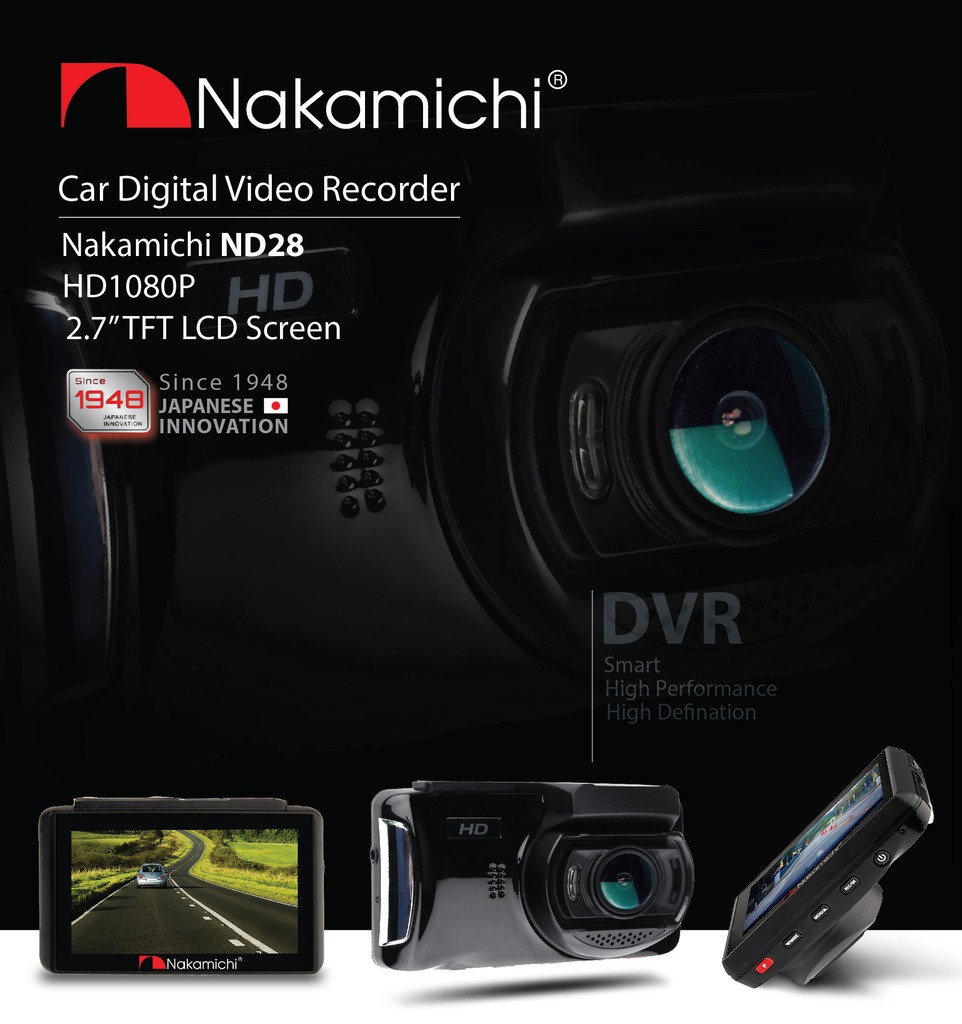 Nakamichi CAR DVR กล้องติดรถยนต์ FULL HD 1080P ชัดทั้งกลางวันและกลางคืน 4 S 100020466 af70f7d2540712df66cc1a64d2304ce9