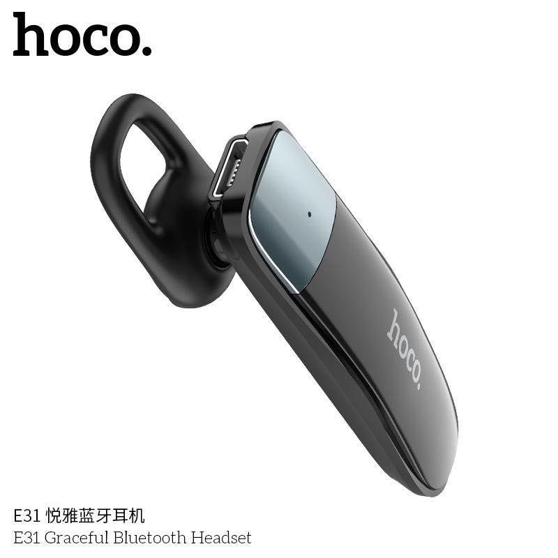 [แบตใช้ได้นานที่สุด] หูฟังบลูทูธ Hoco E31 รุ่นความจุแบตเยอะสุด แบตอึดที่สุด คุยต่อเนื่องได้ถึง 2-5 ชม. [ มี 2 สี คือ สีดำ สีขาว ] ใช้ได้กับมือถือทุกรุ่นทุกยี่ห้อ Wireless Headset Bluetooth 4.1 [ของแท้ 100%]