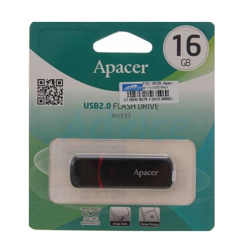 Apacer แฟลชไดร์ฟ 16GB (AH333) Black - ยี่ห้อ Apacer ราคา 359 บาท*ส่งฟรี